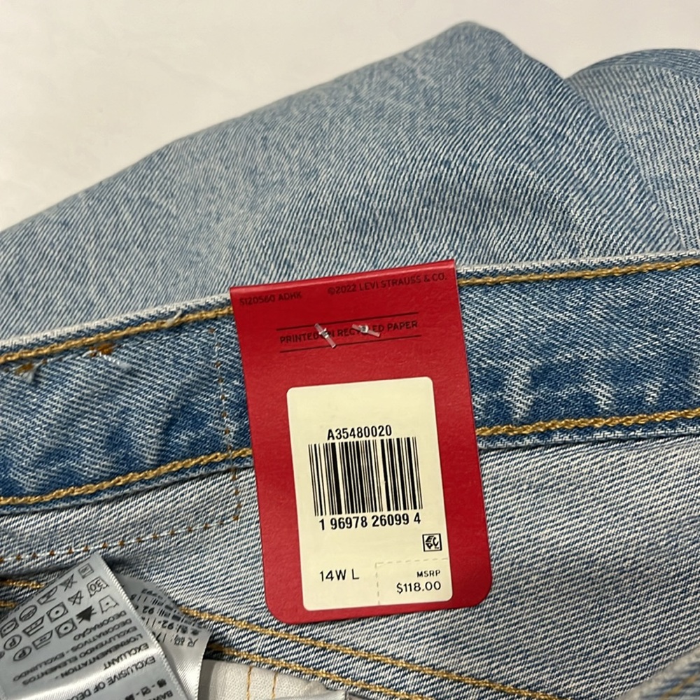 Levis 501 Plus Jeans 150th ANNIVERSARY Patchwork Fresh as a Daisy lite wash NWT - Picture 13 of 16